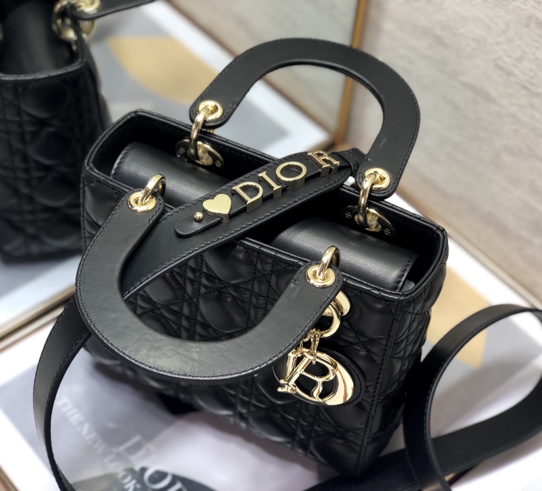 Dior Medium Lady Dior Bag Black Patent Cannage  M0565OWCB_M900 - Image 6