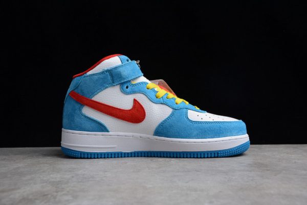 Nike Air Force 1 07 Mid Doraemon White Blue Red Yellow GB1236-160
