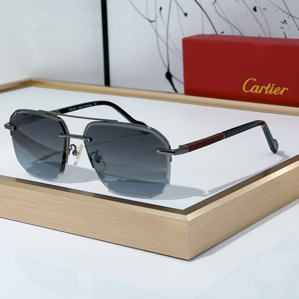 Cartier Metal Color Matching Mirror Legs Sunglasses Top quality - Image 6