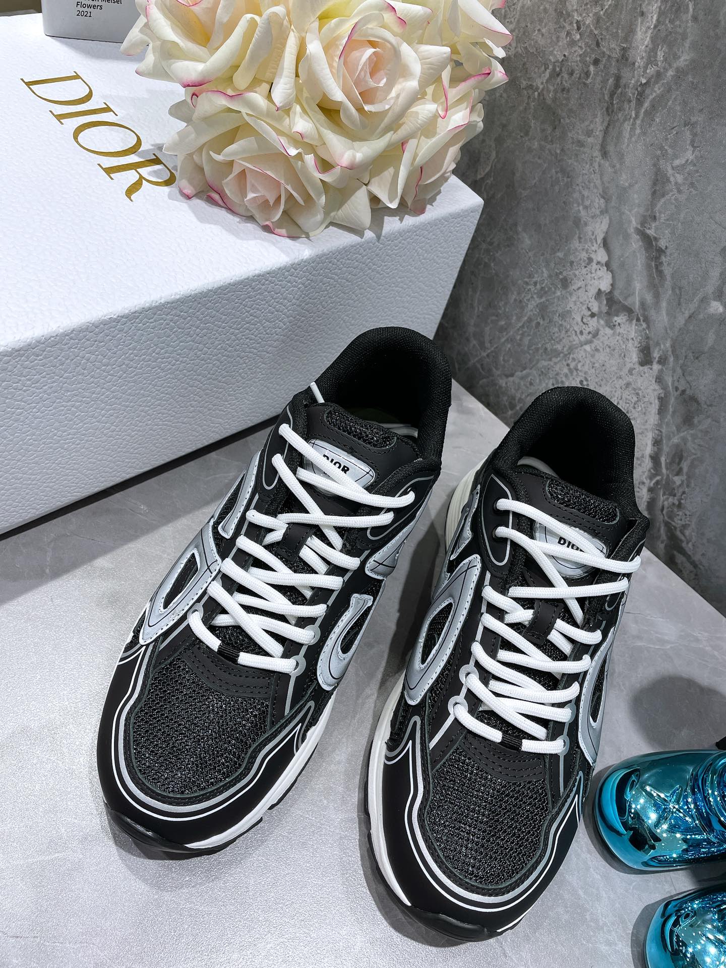 Dior B30 Dad Sneakers Black (AA Normal Quality Version) - Image 5