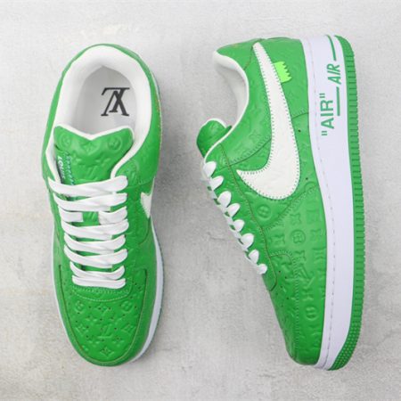 LV x Nike Air Force 1'07 LV8 Low "Green/white/LV Monogram" - Image 9