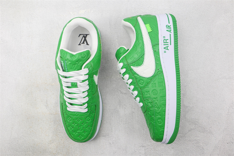 LV x Nike Air Force 1'07 LV8 Low "Green/white/LV Monogram" - Image 9