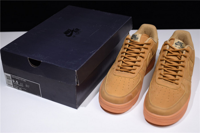 Nike Air Force 1 07 WB Flax/Flax-Gum Wheat Basketball Shoes AA4061-200 - Image 9