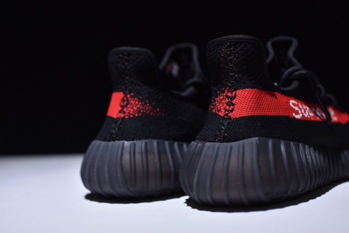 Yeezy Supreme Boost 350 V2 BLACK AND RED - Image 3