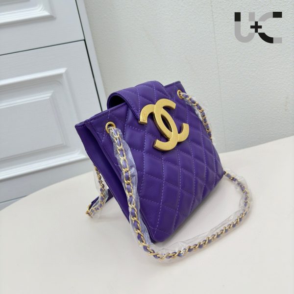 Chanel Vintage Logo Quilted Shoulder Bag