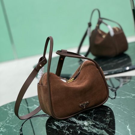 Prada Darling Suede Handbag 10A quality 1BE078 - Image 3