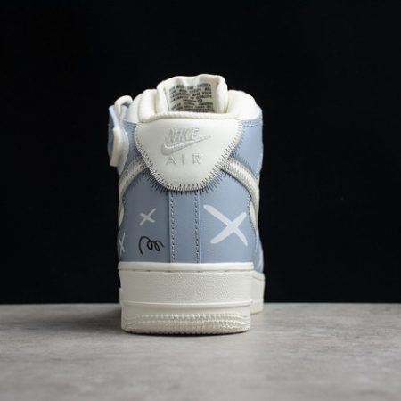 Kaws x Nike Air Force 1 07 Mid White Blue Black CW2308-211 - Image 3