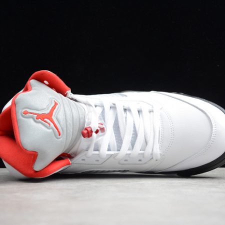 Air Jordan 5 Fire Red 2020 Silver Tongue DA1911-102 - Image 10