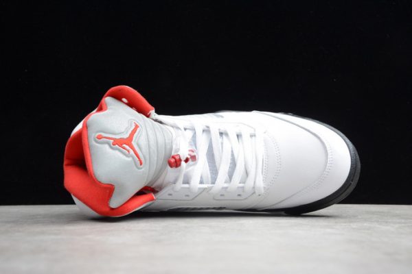 Air Jordan 5 Fire Red 2020 Silver Tongue DA1911-102