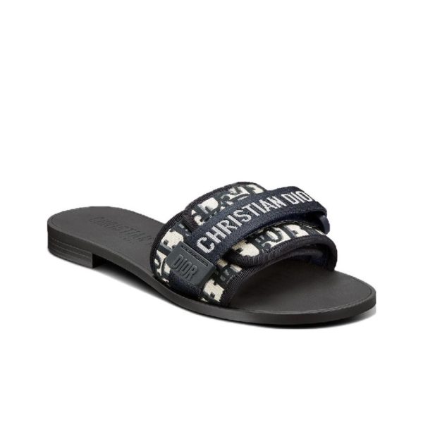 Dior DWAY Slide Slipper Sandals With Adjustable Type Slide Sandal