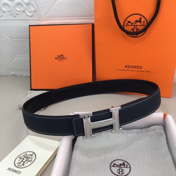 Hermes H Belt Buckle & Reversible Black For Women, Women Belt 380MM