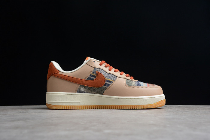 Nike Air Force 1 07 ESS White Brown Metallic Gold CW2288-686 - Image 10