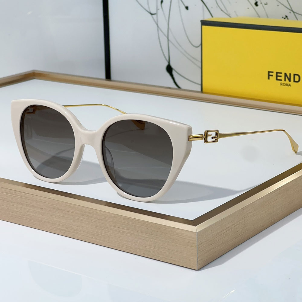 Fendi Slim Metal Mirror legs Sunglasses Top quality - Image 1