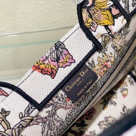 Dior Book Tote Small White Multicolor Dior Jardin Botanique Embroidery - Image 4