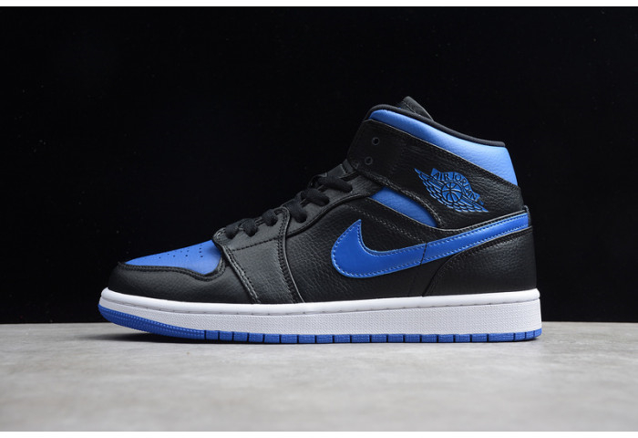 Air Jordan 1 Mid black hyper royal 554724-068 - Image 1