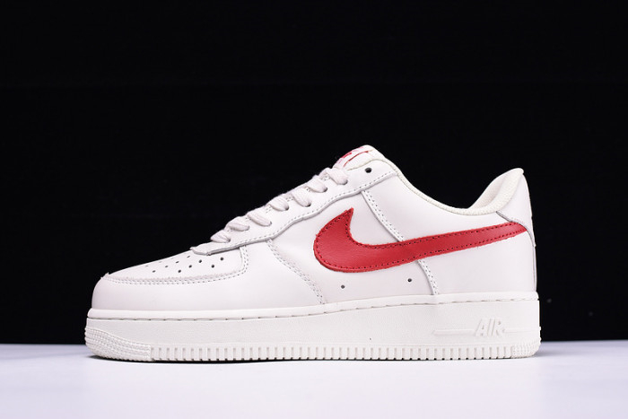 Nike Air Force 1 07 White Sport Red New Shoes 315122-126 - Image 2
