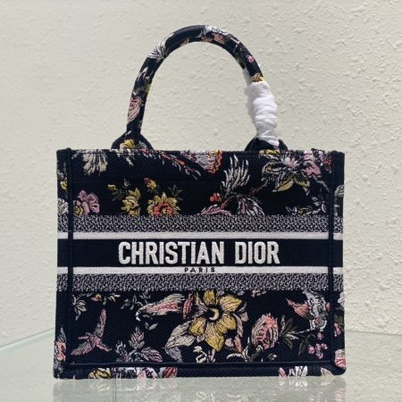 Dior Book Tote Small Black Multicolor Dior Jardin Botanique Embroidery - Image 1