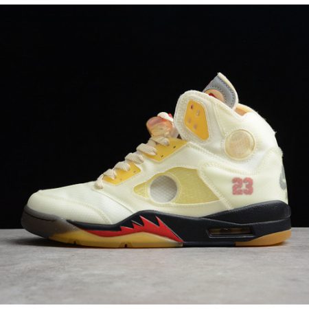 Off-White Air Jordan 5 Sail Fire Red DH8565-100