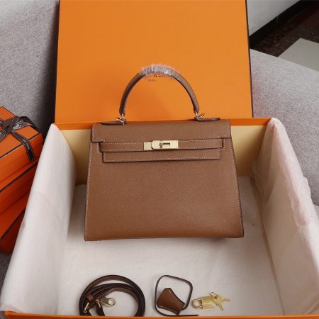 Hermes Kelly Gold Buckle Bag-Epsom - Image 10