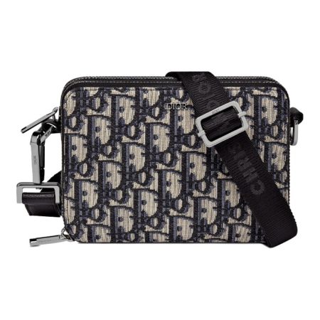 DIOR Oblique Classic Embroidery Crossbody Bag - Image 1