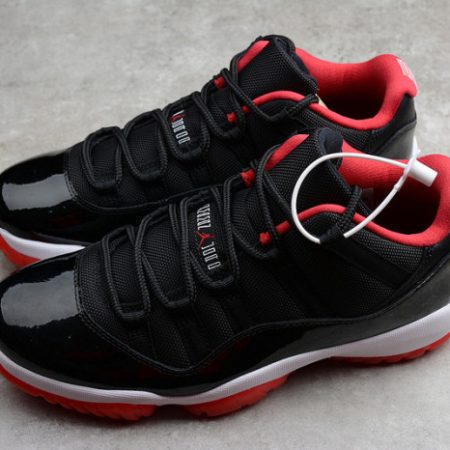 AIR JORDAN 11 RETRO LOW "BRED" BLACK/ RED mens 528895-012 - Image 12