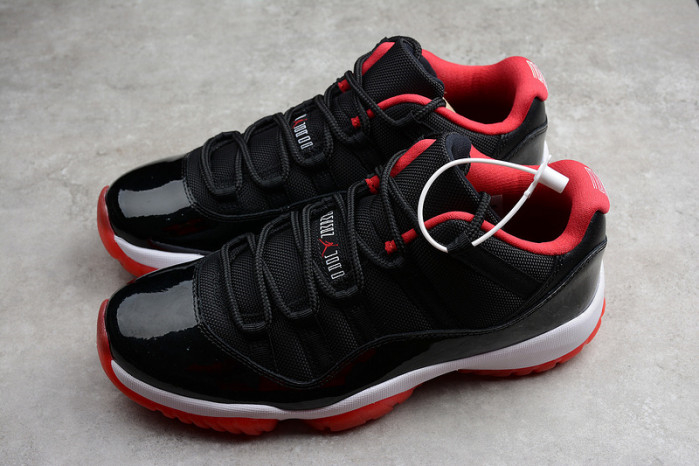 AIR JORDAN 11 RETRO LOW "BRED" BLACK/ RED mens 528895-012 - Image 12