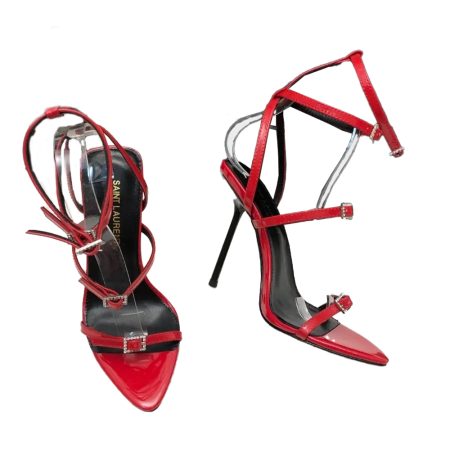 YSL 10.5CM Strap & Buckle Slide Heels
