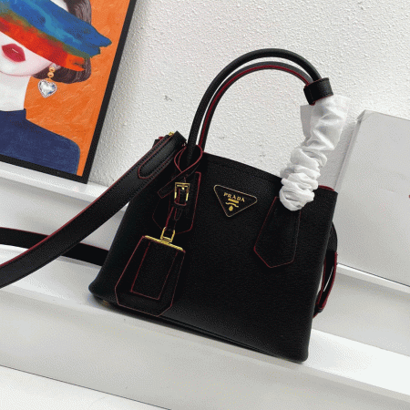 Prada Double Saffiano Leather Mini Handbag - Image 6