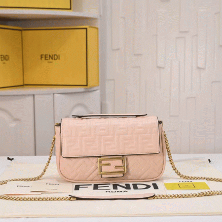 Fendi Mid-length Baguette ChainFF Theme Pattern Bag - Image 5