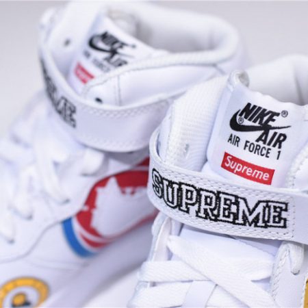Supreme X Nike Air Force 1 Mid NBA Teams White Aq8017-100 - Image 6