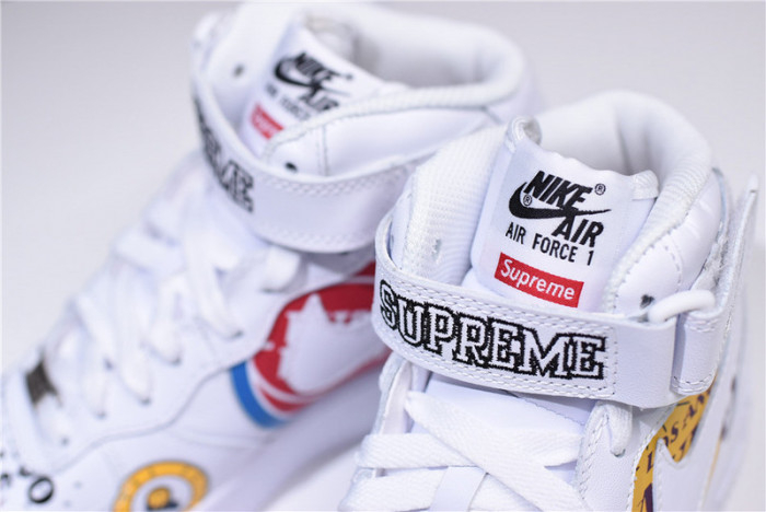 Supreme X Nike Air Force 1 Mid NBA Teams White Aq8017-100 - Image 6