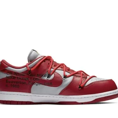 Off-White x Dunk Low LTHR OW Red - Image 2