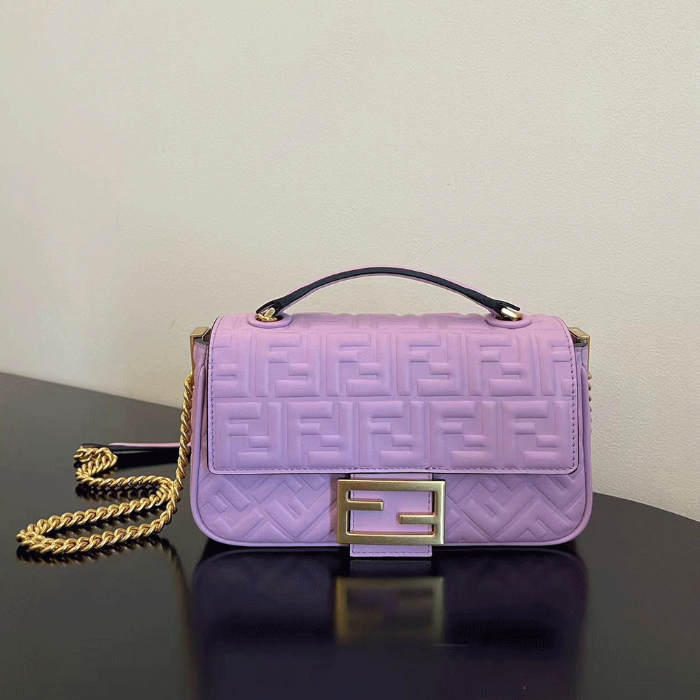 Fendi Mid-length Baguette ChainFF Theme Pattern Bag - Image 4