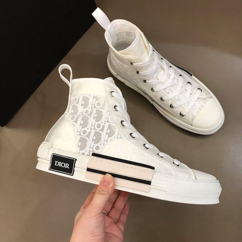 Dior B23 High Top Logo Oblique Print White - Image 1