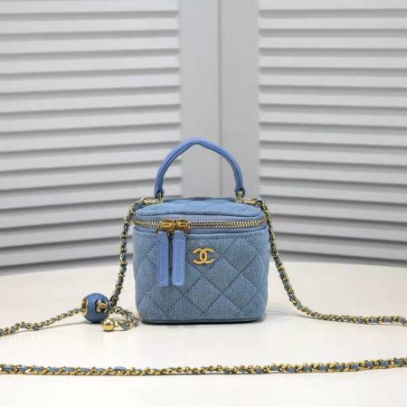 Chanel Denim Golden-Ball Makeup Box - Image 2