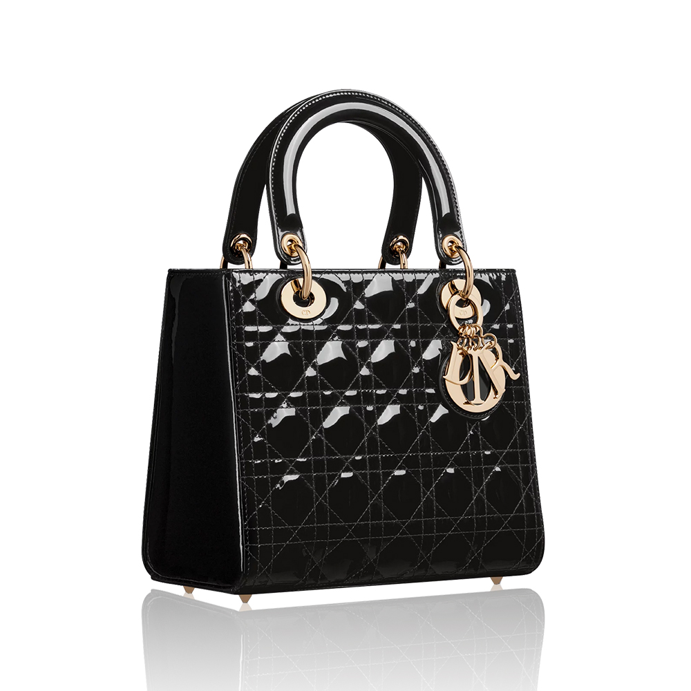 Dior Medium Lady Bag - Lacquered Calfskin - Image 1