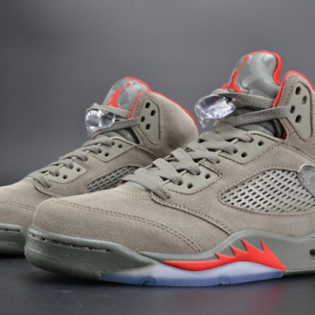 Bape x Air Jordan 5 Trophy RoomCamo university red mens 136027-051 - Image 16