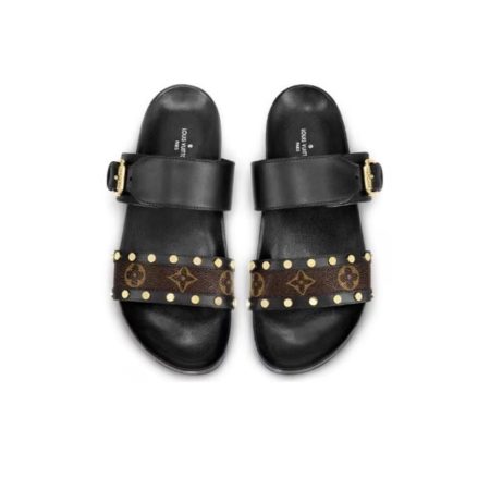 LV Bom Dia Leather Slide Sandals - Image 2