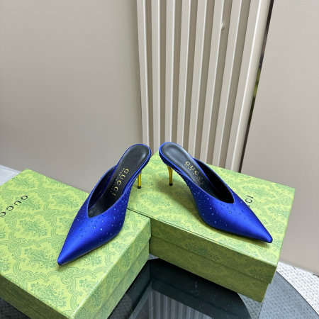 Gucci Pointed Toe High Heel Slippers Slide Sandal - Image 3