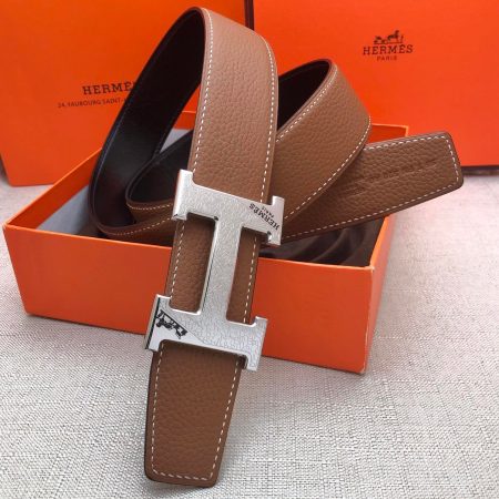 Hermes H Belt Buckle & Reversible Black For Women, Women Belt 380MM - Image 4