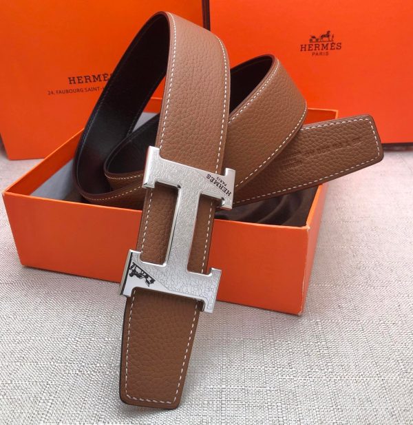 Hermes H Belt Buckle & Reversible Black For Women, Women Belt 380MM