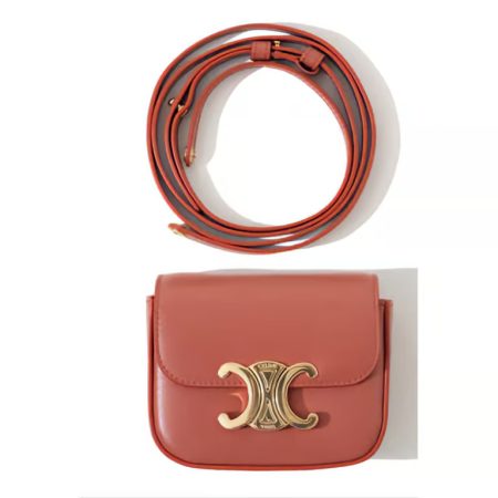 CELINE MINI TRIOMPHE IN SHINY CALFSKIN LYCHEE - Image 6