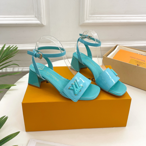 LV Patent Leather Thick And Cool Slide Sandal