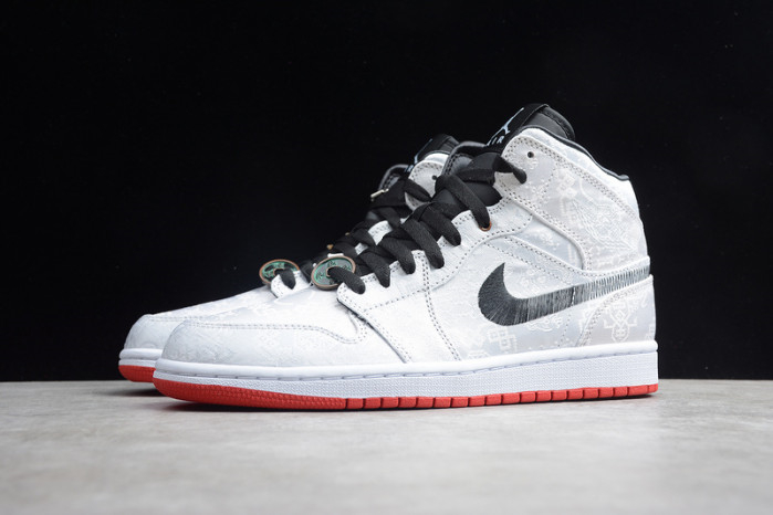 CLOT Air Jordan 1 Mid Fearless CU2804-100 - Image 10