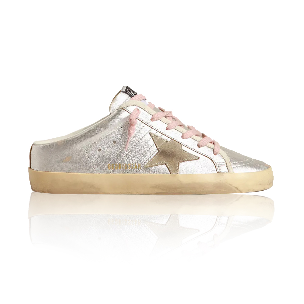 Golden Goose Superstar Sabots Leather with Suede Star Patterns - Image 1