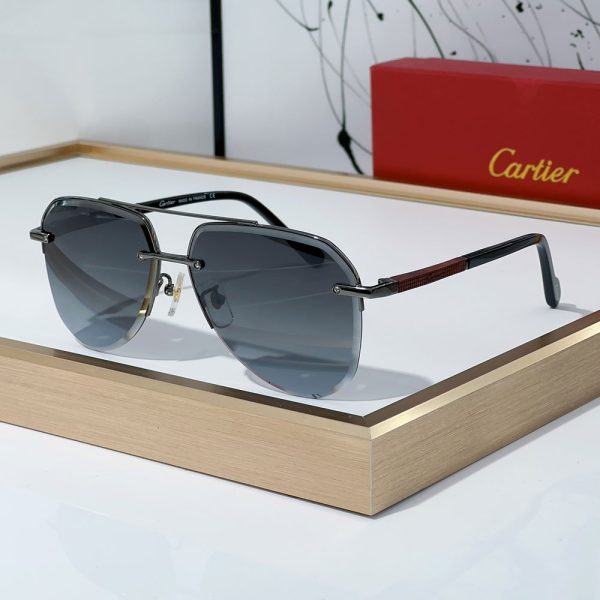 Cartier Color Matching Metal irregularity Sunglasses Top quality