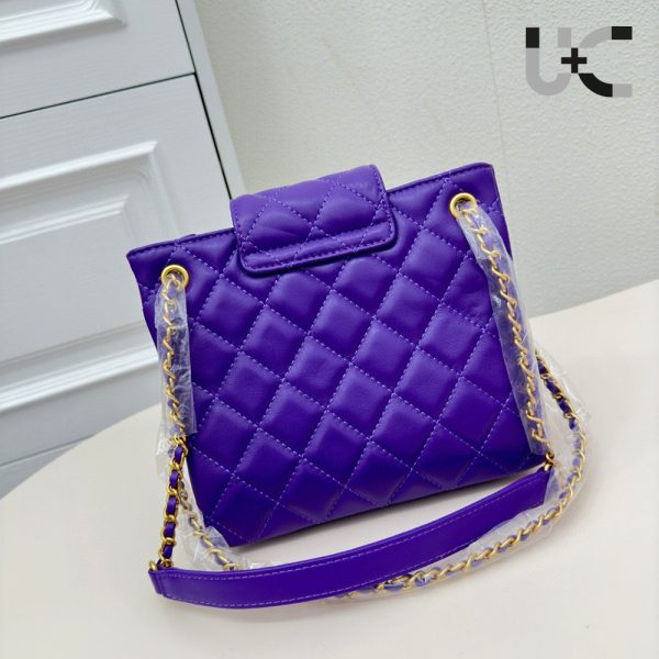 Chanel Vintage Logo Quilted Shoulder Bag