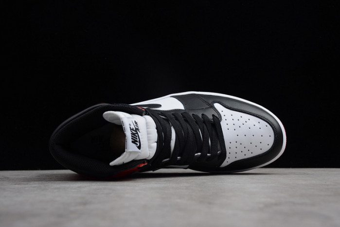 AIR JORDAN 1 High OG Black Toe white/ black-varsity red 555088-125 - Image 5