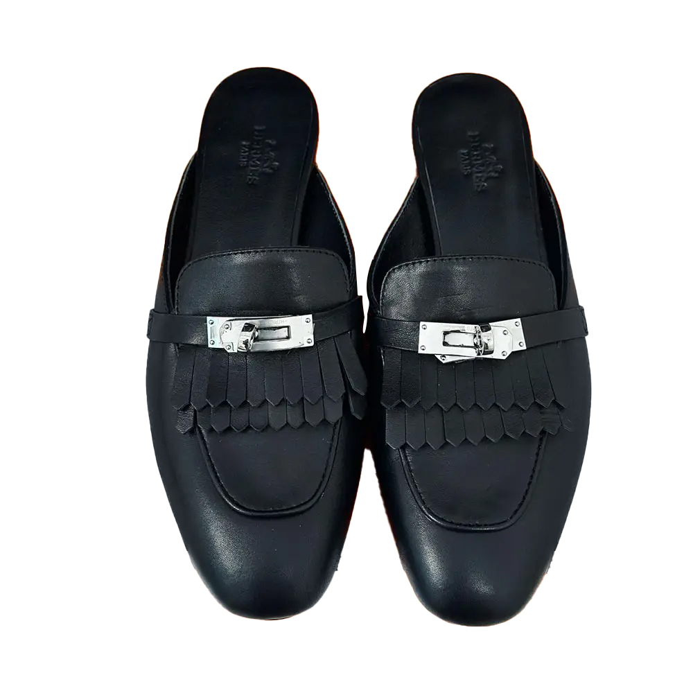 Hermes Oz  Leather is Comfortable Sandals Slide - Image 1