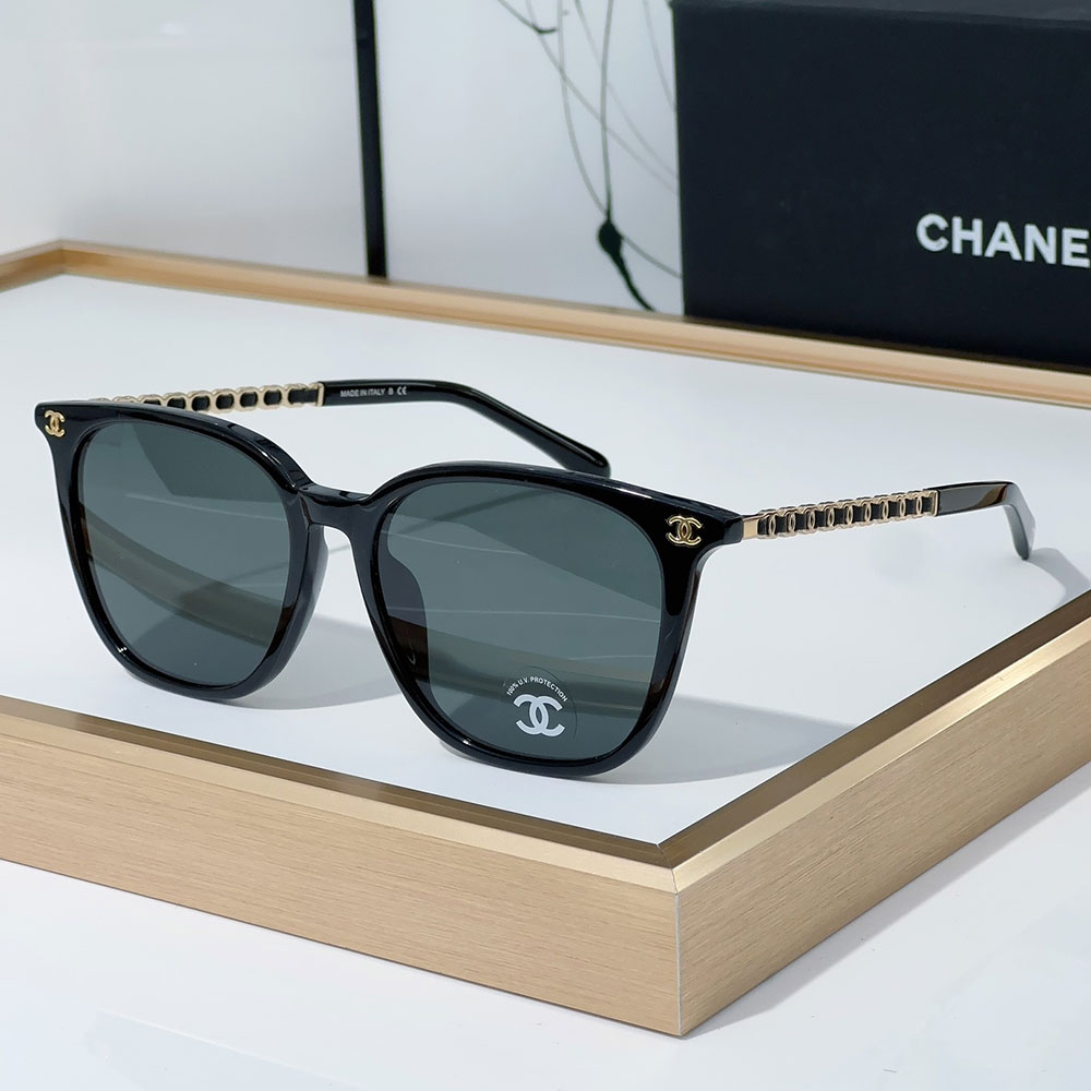 Chanel  Mirror leg Hollowed out Logo Sunglasses Top quality - Image 5